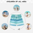 thumbnail image 6 of Blue and Green Waves Boys' Swim Trunks Beach Pool Shorts Quick Dry Soft Fabric Classic Fit, 6 of 8