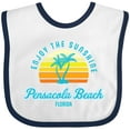thumbnail image 3 of Inktastic Summer Enjoy the Sunshine Pensacola Beach Florida in Blue Boys or Girls Baby Bib, 3 of 4