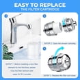 thumbnail image 2 of Replacement shower filter set for 100&220 shower heads, suitable for hard water multi-stage shower filtration system (3 pack), 2 of 4