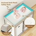 thumbnail image 3 of KORIMEFA Baby Changing Table with 3 Storage Drawers & Hamper , Portable Diaper Station, Space-Saving Nursery Organizer , Easy Assembly (Gray), 3 of 18
