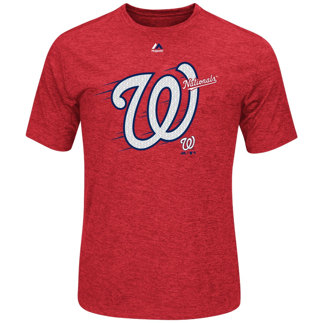 Washington Nationals Majestic MLB "Far Beyond" Cool Base Heathered Men's T-Shirt by MAJESTIC LSG
