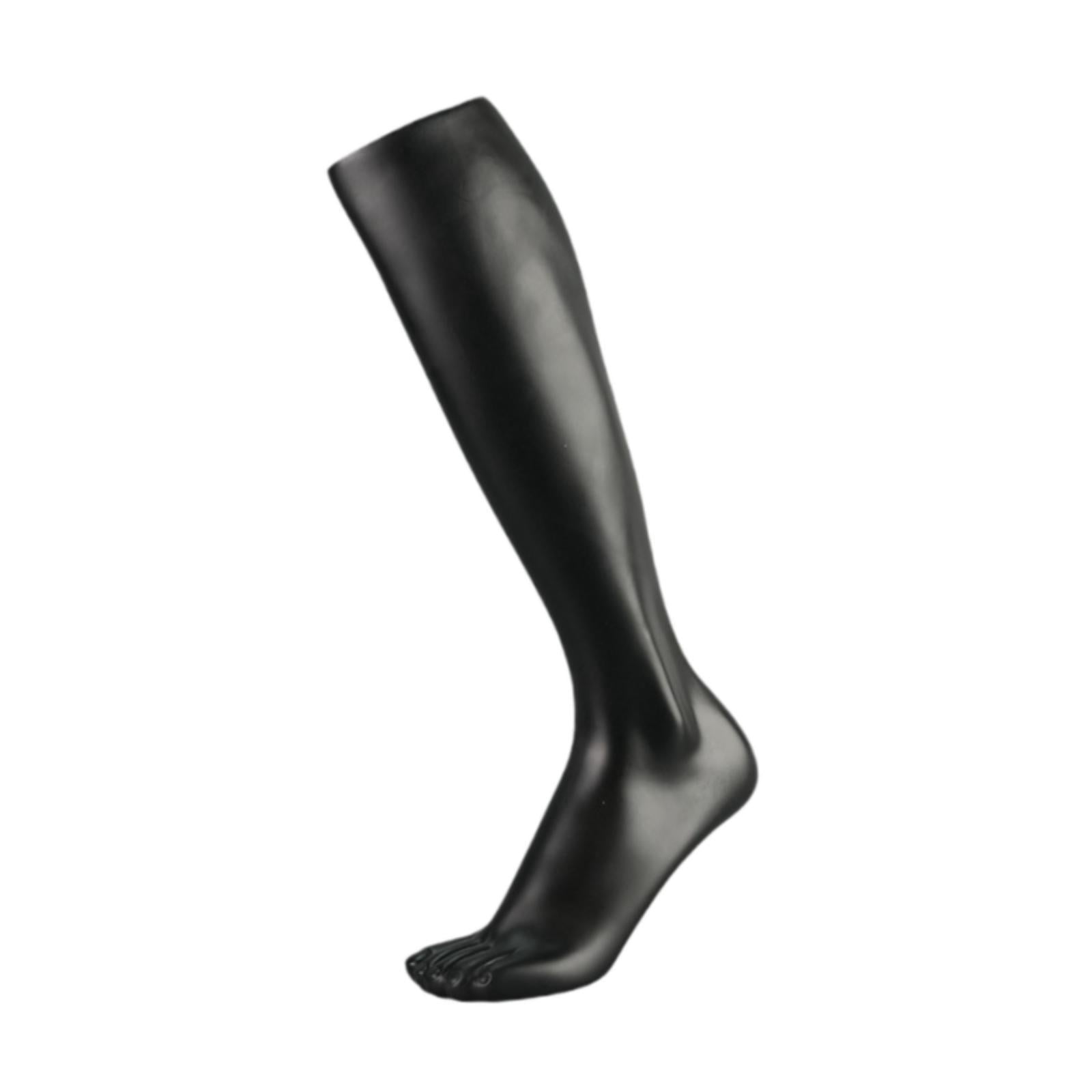 figatia Mannequin Foot Sock Model Foot Forms Photography Shoe Model Display Mannequin Leg Men for Hosiery Socks Sandals Jewelry Malls Black