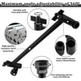 thumbnail image 3 of chalian Rain Shower Head Extension 12 Inch Adjustable Rain Shower Head Extension Arm Stainless Steel Shower Head Holder G1/2 Universal Connector Compatible (Matte Black), 3 of 14