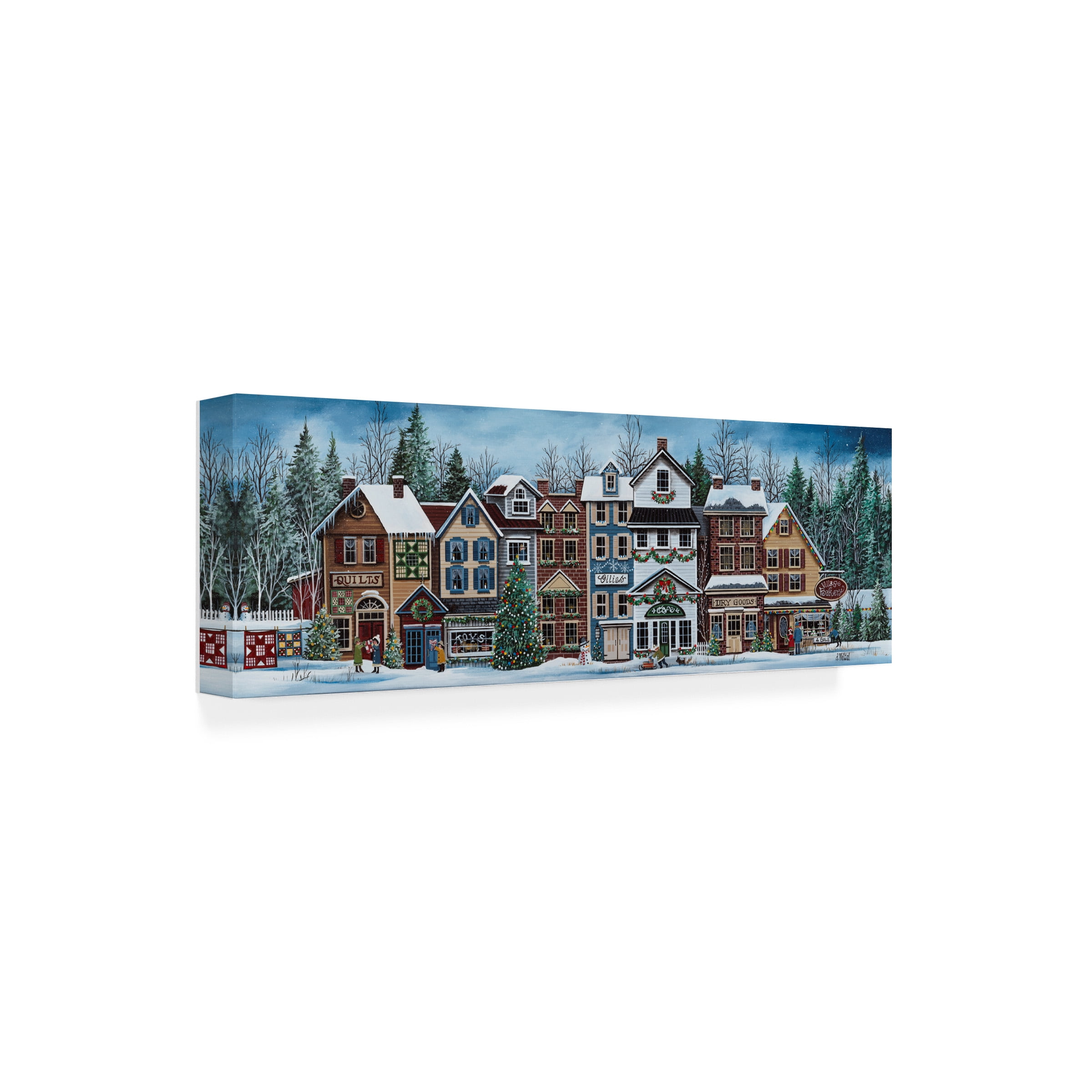 Debbi Wetzel 'Christmas Village' Canvas Art