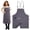 Gray, variant on DOVACKA Crossback Pottery Apron Split Leg with Large Pocket Canvas Apron with Adjustable Strap for Art Garden Nail Tech Hairstylist