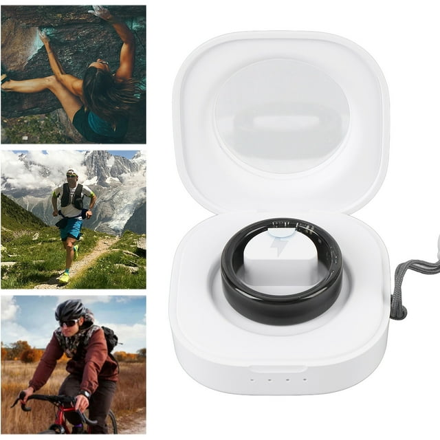 Bague Intelligente, Traqueur de Mise en Forme BT à Modes Multiples Haute Précision Étanche 5ATM pour Exercice Quotidien 0.682 Po ID 2.14 Po Circonférence Interne,0.714 Po ID 2.24 Po Interne
