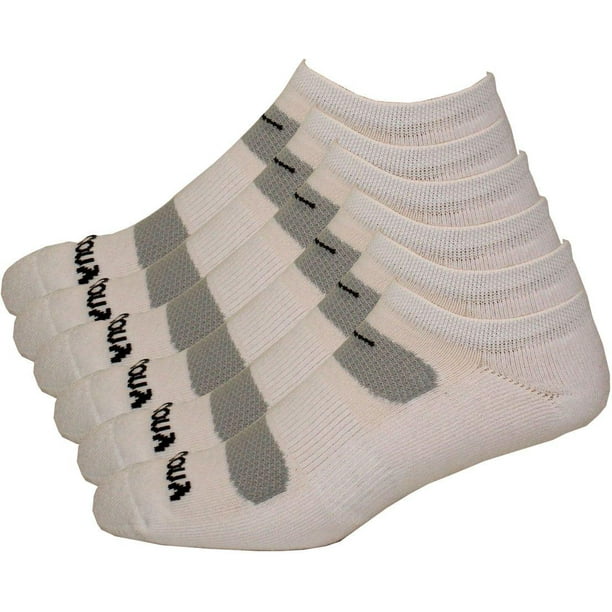 Saucony Saucony Mens 6pk. Comfort Fit NoShow White Socks Large