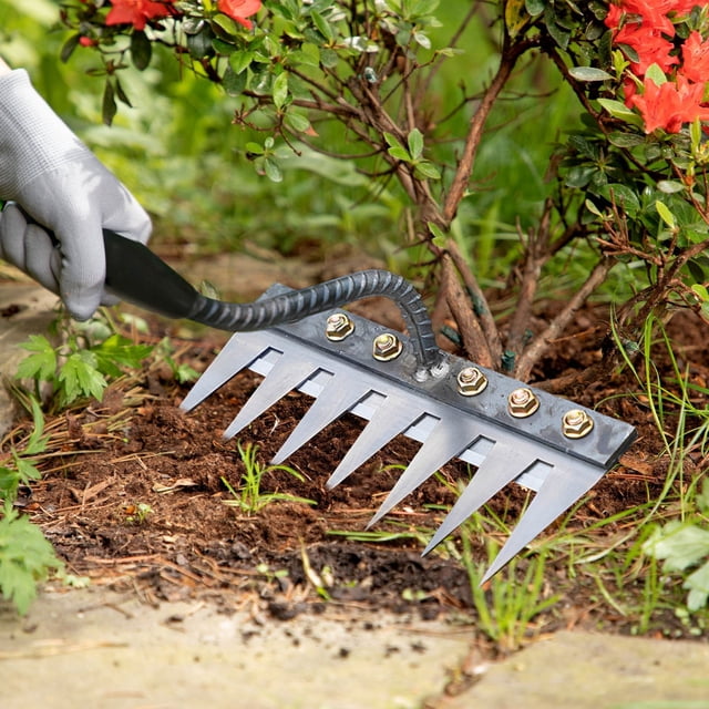 YWIYIUD 1PC HeavyDuty Upgrade Weeding Rake Suitable for Garden and Small Backyard Teeth Gardening Weeding Rake Practical and Durable Farm Tool for Loosening Soil