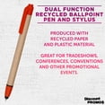 thumbnail image 3 of 10 Ballpoint Stylus Pens Pack - Recycled, Retractable - Red, 3 of 5
