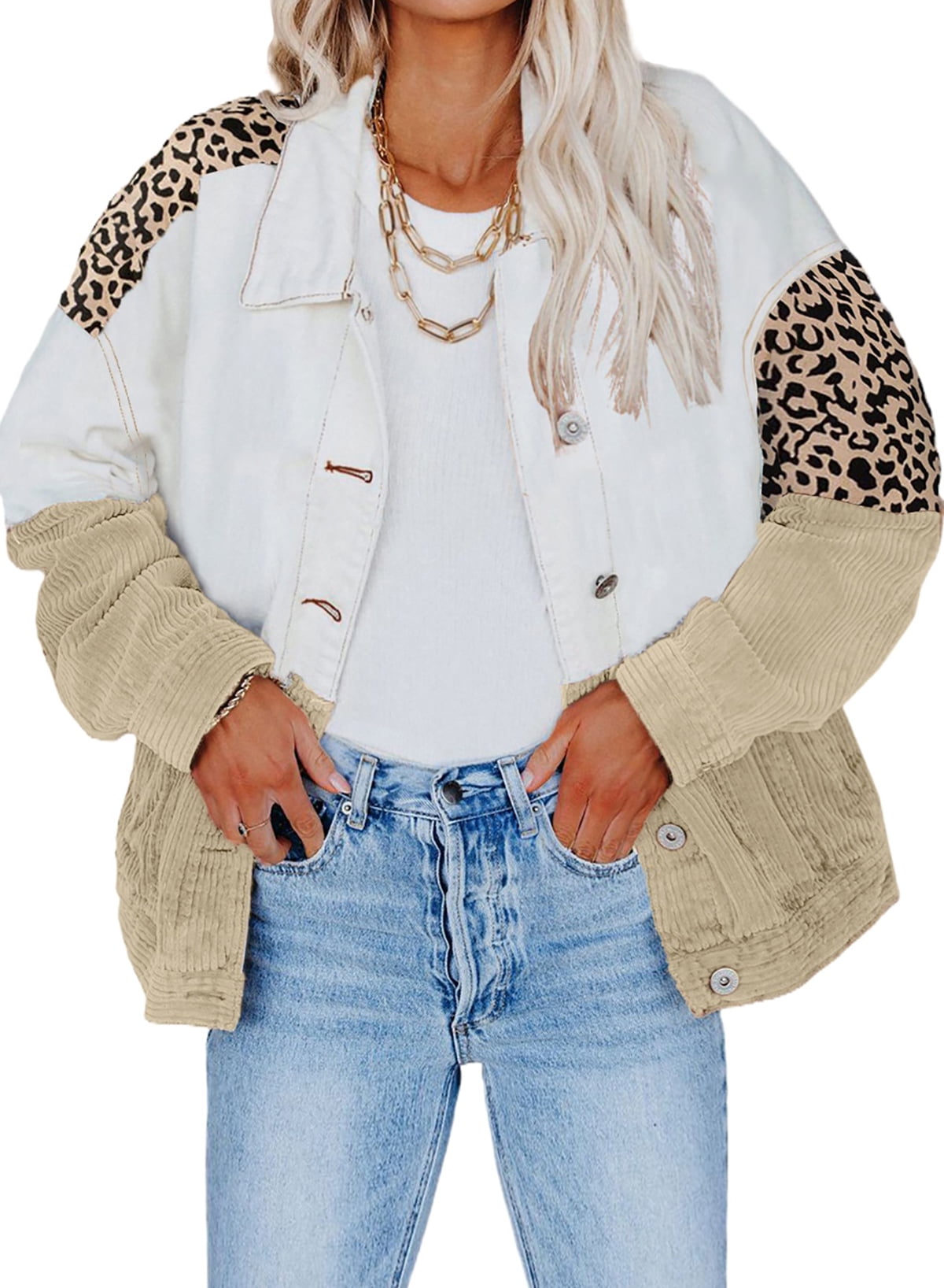 EVALESS Womens Spring/Fall Corduroy 