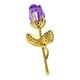 thumbnail image 5 of Rosa de cristal, regalo romántico para San Valentín, día de la madre, graduación. Oro Púrpura, 5 of 9