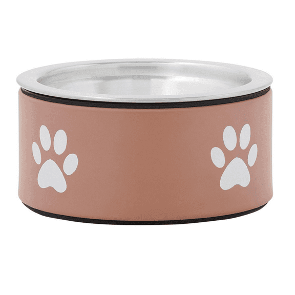 Frisco® Paw Print Stainless Steel Pet Bowl