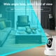 thumbnail image 3 of Cámara de seguridad para interiores - Cámaras de seguridad inalámbricas WiFi para el hogar, cámara de vigilancia con visión nocturna a todo color 1080P con vista PTZ de 360°, detección de movimiento,, 3 of 9