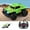 Green, variant on Rechargeable Off Road Remote Control Car, 4WD All Terrain RC Vehicle with LED Lights Treaded Tires Full Directional Steering for Indoor Outdoor Use