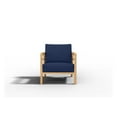 thumbnail image 4 of Curated Maison Daniele Teak Deep Seating Outdoor Club Chair with Navy Cushion, 4 of 5