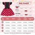 thumbnail image 2 of Jurebecia Girls Baby up Princess Dresses Toddler Cute Polka Dots Fancy Costume Kids Bowknot Tutu Disfraces Red 100 cm 2-3 Years, 2 of 16