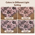thumbnail image 7 of Design&I 9'x12' Washable Area Rug Damask Symmetrical Ribbon Motifs Delicate Scattered Pink Coquette Refined for Great Room, Large Living Giant Skid-Resistant, 7 of 7