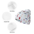 thumbnail image 3 of Yiaed Nautical Lighthouse Sailboat Print Winter Beanie for Men Women, Fleece Lined Beanie Soft Warm Knit Hat Ski Stocking Cuffed Ca, 3 of 6
