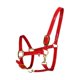 thumbnail image 4 of Cabestro de caballo de cuero de microfibra, cabestro resistente a presión para barbilla y garganta, cuerda de caballo, cabestro de entrenamiento para Rojo Medio, 4 of 8