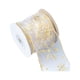 thumbnail image 3 of Cinta navideña decorativa de 9 m de ancho para envolver regalos con motivos navideños. Patrón de oro blanco, 3 of 9