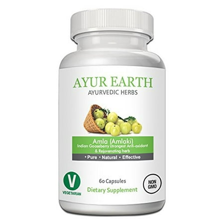 Pure Amla Powder - Ayurvedic Amlaki Pills - Indian Gooseberry (Amla Fruit) Extract - Raw Superfood - Boost Your Immune System - for Anti-Aging, Hair, Skin & Nail Health - 30 Day Supply (60 (Best Raw Indian Hair)