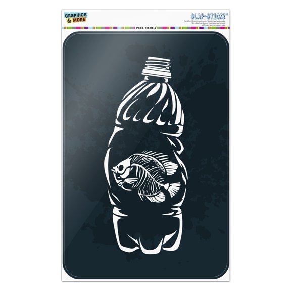 Dead Fish Bones in Plastic Bottle Home Business Office Sign