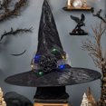 thumbnail image 2 of ZQUUVOU Women's Halloween Wrinkled Witch Hat Party Witch Hat Cloth Witch Hat Makeup Prop Black, 2 of 2