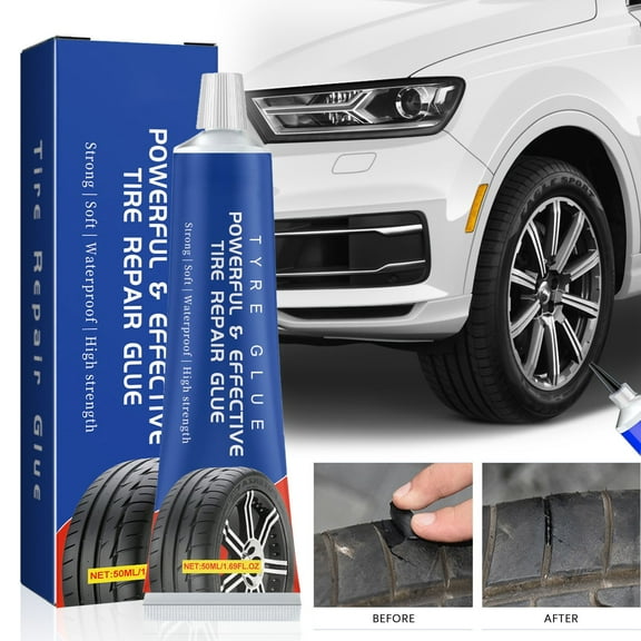 Clearance Sale!Powerful & Effective Tire Glue Black Tire Glue Tyre Glue Tire Sealant Soft Glue 50Ml,Blue Repair Agent