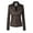 Brown, variant on Women's Asymmetrical Faux Lether Belted Moto Jacket S PINK