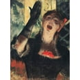 thumbnail image 2 of Degas, Edgar 19x24 Black Ornate Wood Framed with Double Matting Museum Art Print Titled - Cafe Singer, 2 of 4