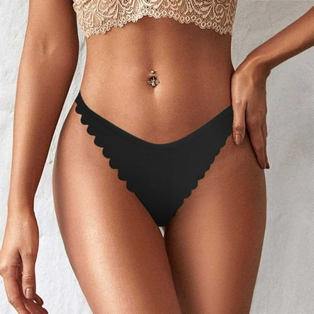 

ERTUTUYI Ladies new seamless and comfortable low-rise thong underwear
