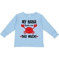 thumbnail image 3 of Inktastic Nana Loves Me Grandson Boys or Girls Long Sleeve Toddler T-Shirt, 3 of 5
