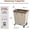 Light Khaki, variant on 320L Extra Large Beige Laundry Basket with Wheels, Rolling Hamper with Metal Frame and Handles for Bedroom, Bathroom, Hotel Use