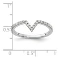 thumbnail image 3 of 14k White Gold V-shape Diamond Ring Guard RM4297, 3 of 5