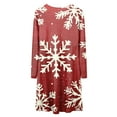 thumbnail image 4 of Splozh Robe de Noël pour Petite Fille pour Tout-Petits Robe de Noël pour Fille Imprimé Bal Fête Fête de Noël Robes pour Fille Rose Pâle,13-14 Ans, 4 of 5