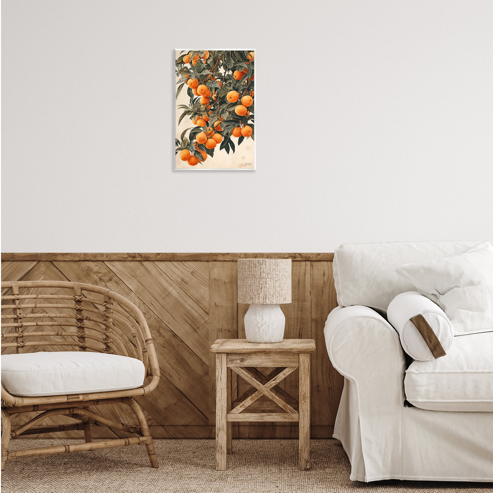 Stupell Industries Vibrant Orange Tree Blooms Food & Beverage Painting Unframed Art Print Wall Art, 13 x 19