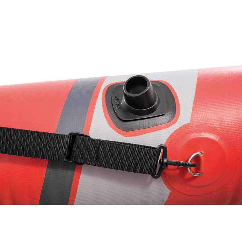 Excursion Pro Inflatable 2 Person Vinyl Kayak with Oars & Pump, Red (3 Pack)