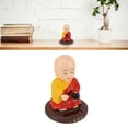 thumbnail image 4 of Solar Little Monk Figurine With Built In Solar Panel, Funny Statue Ornament For Office Car Home, 4 of 8