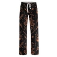 thumbnail image 4 of QWKLEAJ Halloween Pajama Pants Women Flannel Lounge Sleepwear Loose Fit Elastic Waist Long Trousers Holiday Party Casual Home Wear Cute Pumpkin Print Cozy Winter Bottoms, 4 of 5