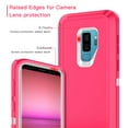 thumbnail image 3 of I-HONVA For Samsung Galaxy S9 Plus Case,3-Layer Military Grade Drop Protection Anti-Slip Bumper Rugged Shockproof Dustproof Protection 6.2 inch Phone Case,Pink White, 3 of 7