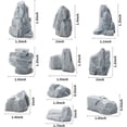 thumbnail image 2 of Bbiamsleep 10 Pcs Diorama Rocks Fake Stone Miniature Fake Rock Resin Miniature Stone Fake Landscape Rock Craft Rocks for Micro Train Landscape Landscape Rock for Micro Garden, 2 of 7