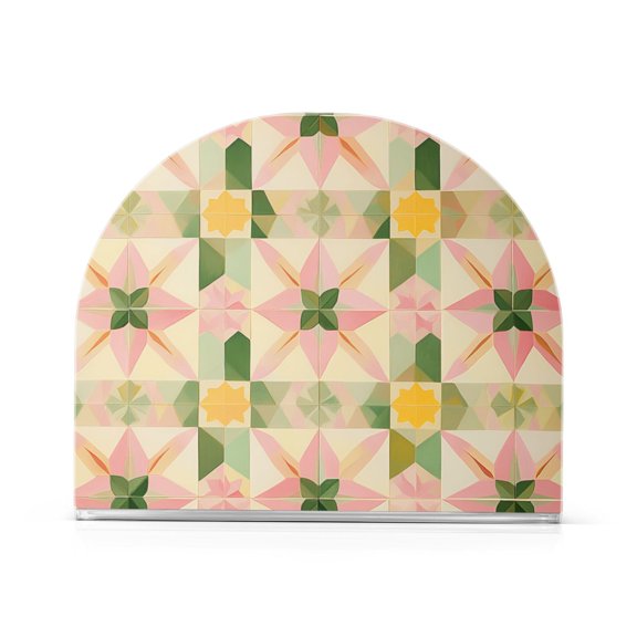Yayeee Napkin Holder for Table Kitchen Paper Tissue Organization, Retro Pink Stars