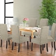 thumbnail image 2 of Beige Abstract Dining Chair Covers Set of 6, Dining Chair Slipcovers Removable Stretch Spandex Chairs Covers Decoration Hotel Wedding Banquet Kitchen Celebration Ceremony, 2 of 7