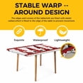 thumbnail image 4 of Valentine's Day Table Cloths for 5 Foot Rectangle Tables, Romantic Roses Love Heart Gnomes Vintage Patio Waterproof Elastic Fitted Tablecloths, Washable Rectangular Table Cover for Camping, 4 of 8