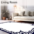 thumbnail image 2 of ODIKA 8x10 Machine Washable Non-Slip Area Rug, Damask Pathway with Scrollwork Border Design Ultra Soft Rug, None, 555312, 2 of 7