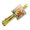 Gold, variant on The Flintstones Barney Character Square Tie Bar Clip Clasp Tack- Silver or Gold