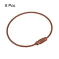 thumbnail image 3 of Uxcell 8Pack Cable Key Rings, 6-inch(155mm) Wire Keychain Twist Loops, Coffee, 3 of 7