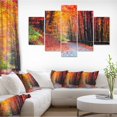 thumbnail image 3 of Route dans Belle Forêt d'Automne - Art sur Toile Forêt Moderne, 3 of 3