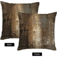 thumbnail image 2 of Brown Throw Pillow Covers 20x20 Inch Set of 2, Abstract Oil Painting Pillow Cases Modern Brown Art Painting Doodles Pillowcase Home Decorative Cushion Covers for Sofa Couch Bed Living Room, 2 of 6