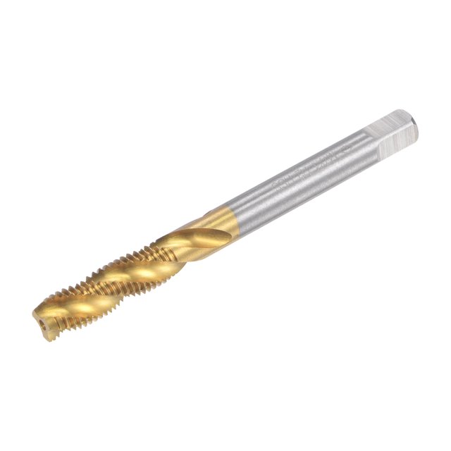 Unique Bargains M7 x 1 High Speed Steel Machine 3 Spiral Flutes Thread Tap Titanium Plated